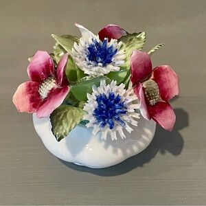 Royal Albert Pink and Blue Faux Floral Arrangement